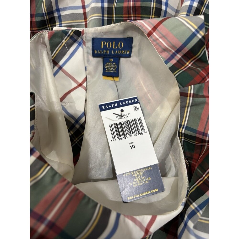 Polo Ralph Lauren Tartan Plaid Holiday Formal Dress Girl Size 10 Sleeveless - Picture 9 of 9